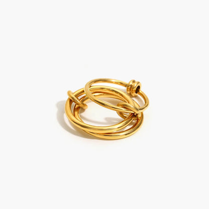 Aura Plain Interlocking Ring