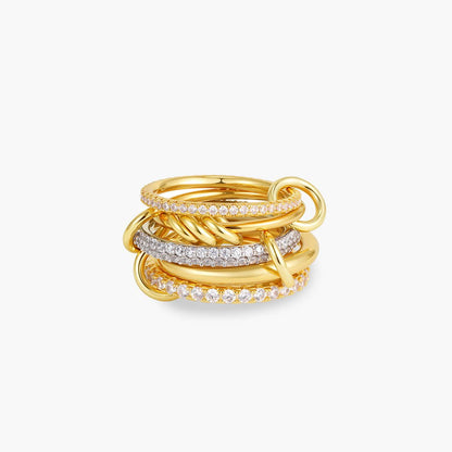 Aurélie Radiant Zirconia Five-Stacked Ring