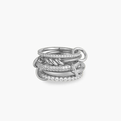 Aurélie Radiant Zirconia Five-Stacked Ring
