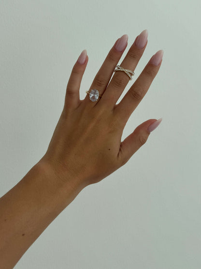 Avianna Oval Zirconia Band Ring