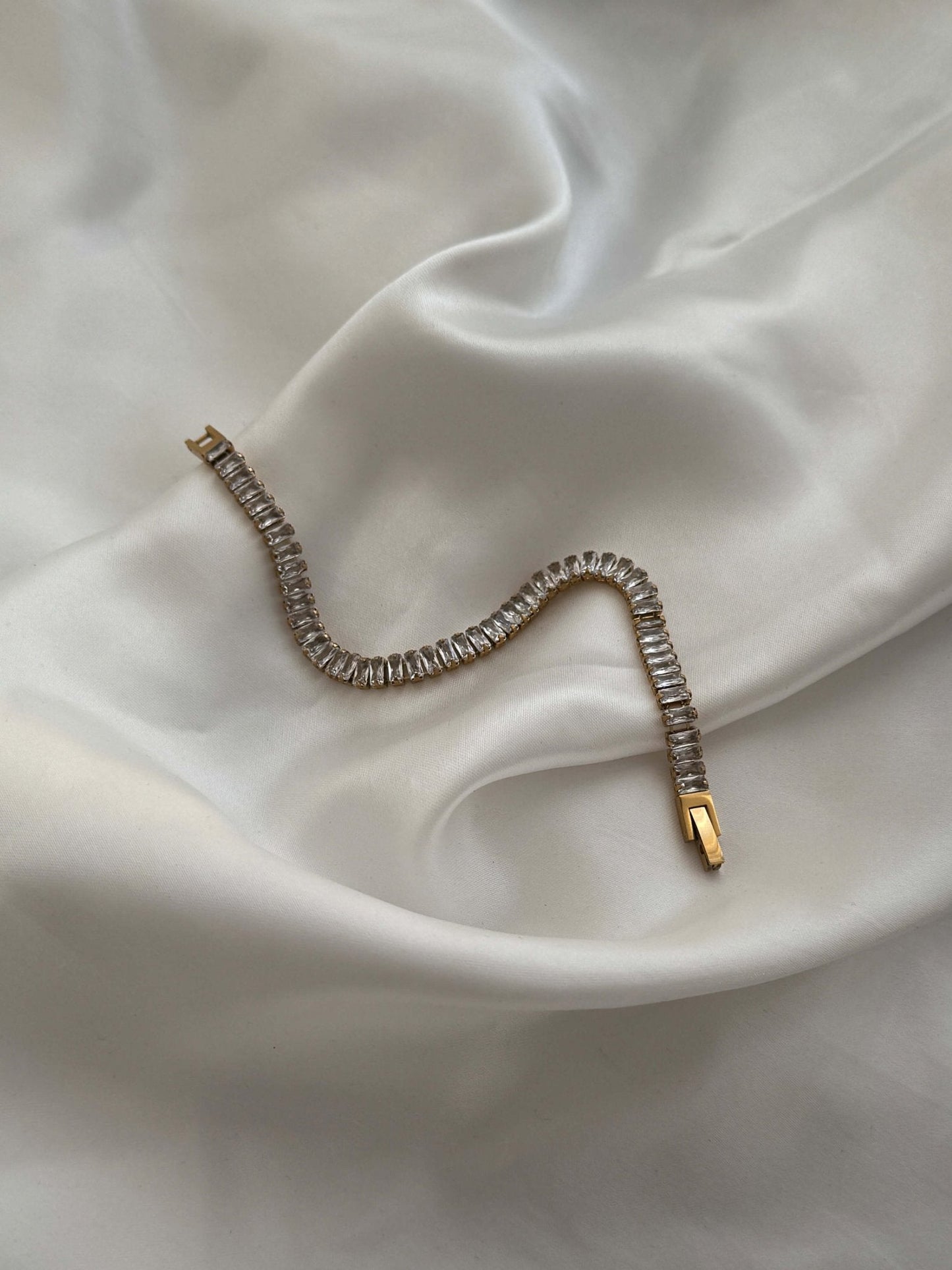 Baguette Cut Zirconia Tennis Bracelet