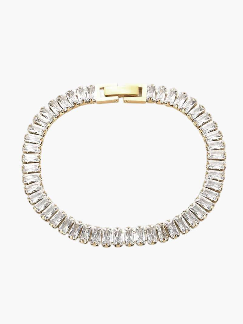 Baguette Cut Zirconia Tennis Bracelet