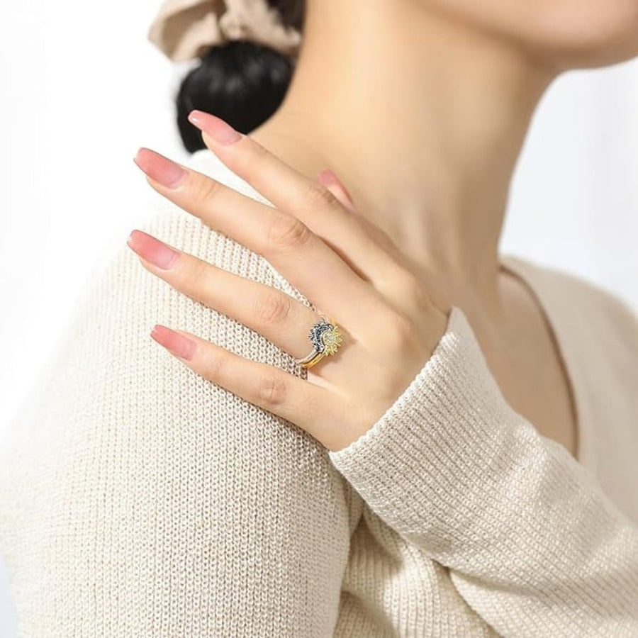 Brietta Celestial Sun & Moon Ring Set