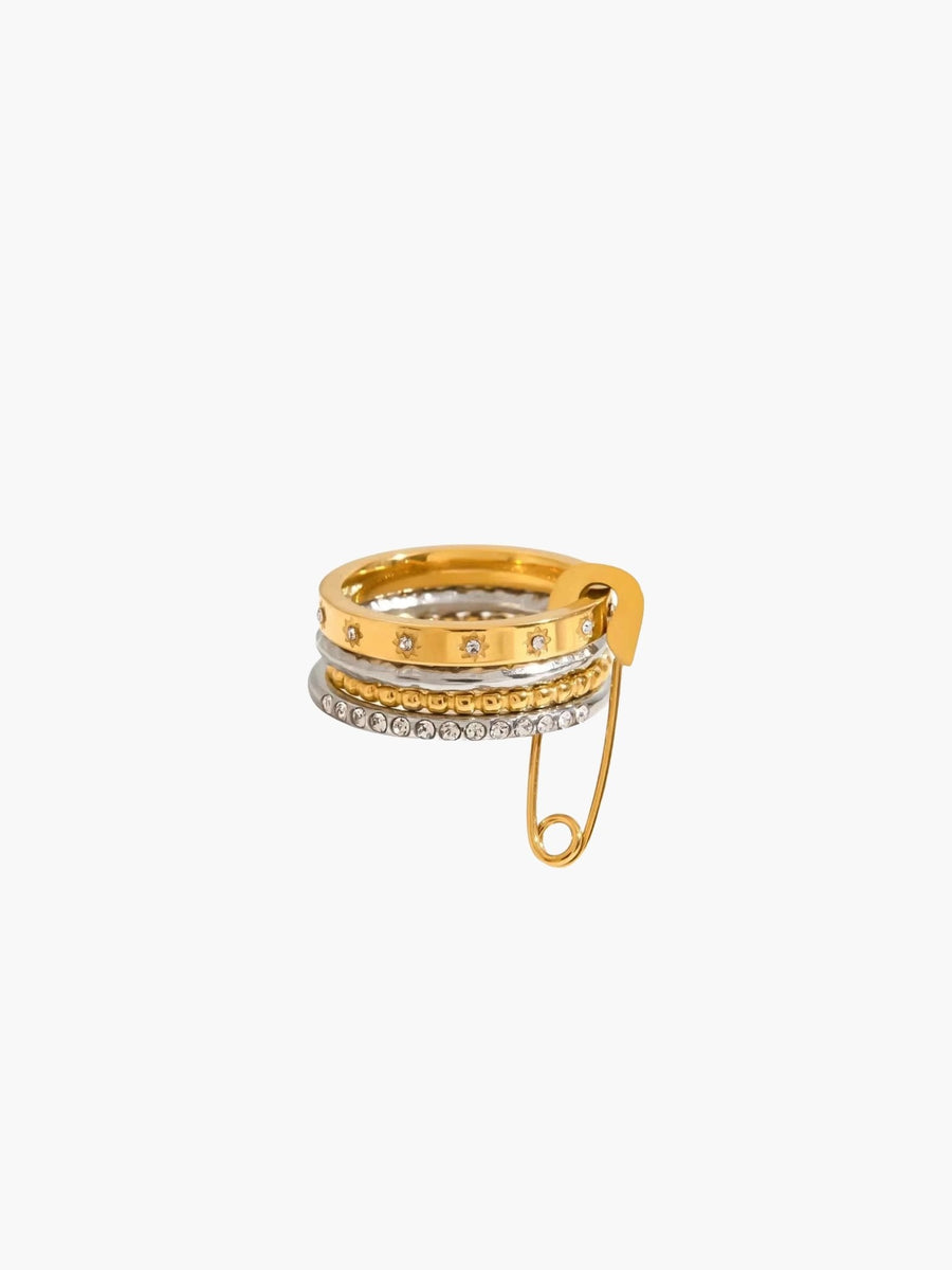 Claudine stacked Pin Rings