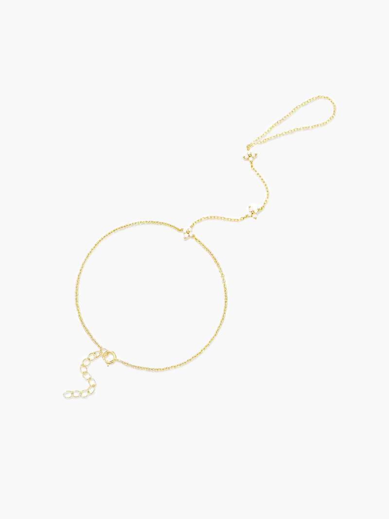 Cora Flower Rhinestone Handchain