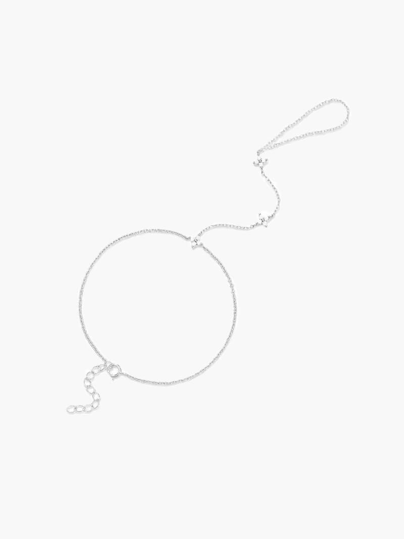 Cora Flower Rhinestone Handchain