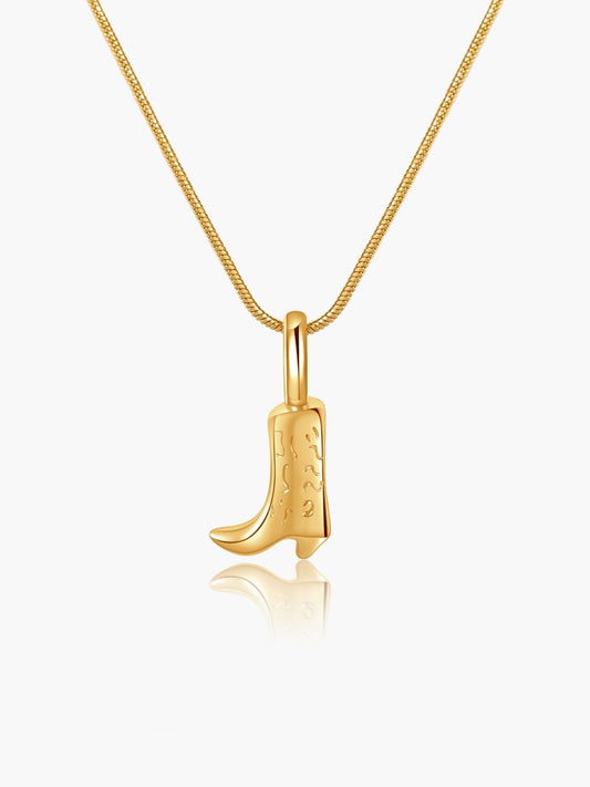 Cowboy Boot Pendant Necklace