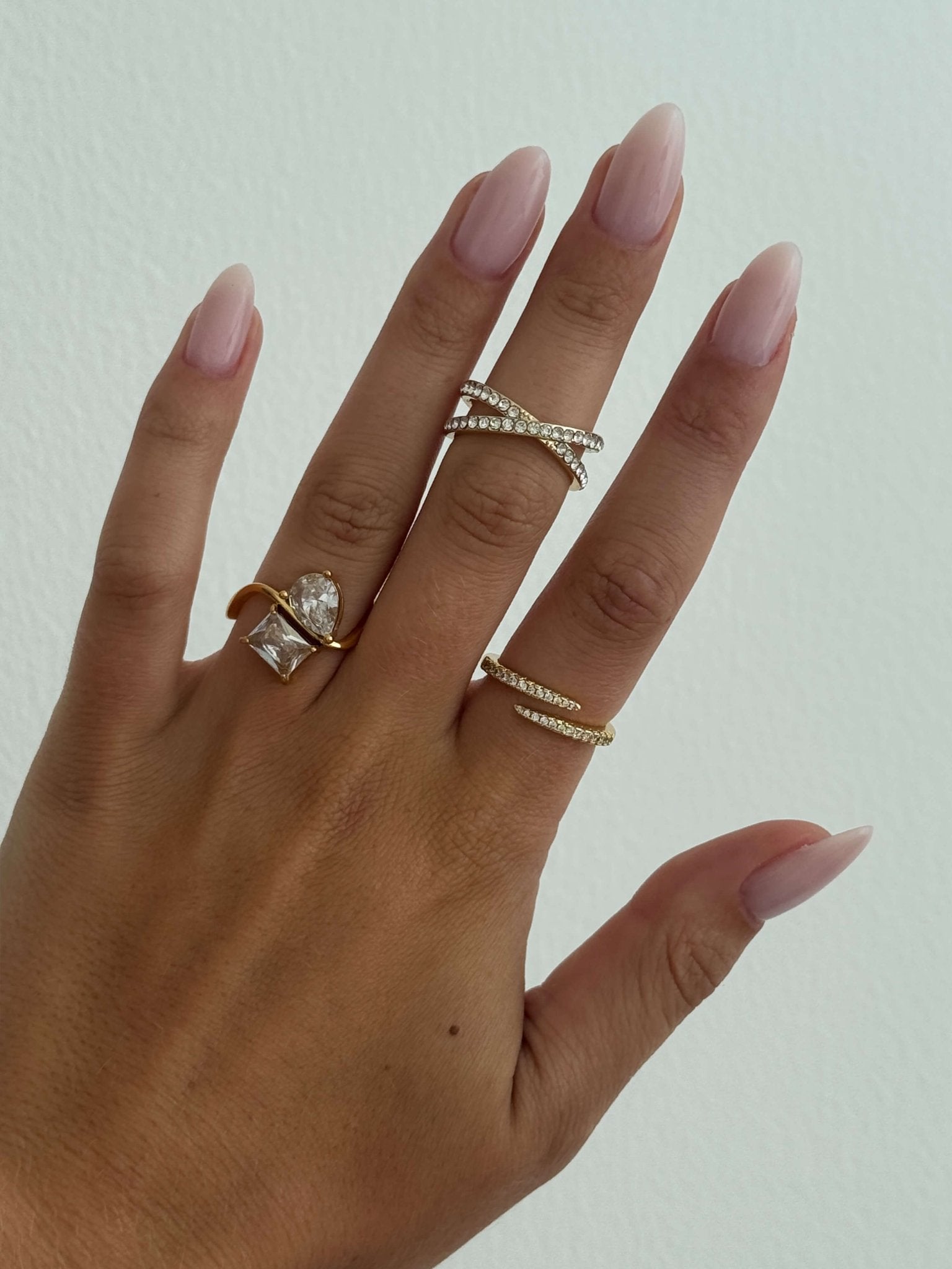 Cressida Twin Zirconia Band Ring