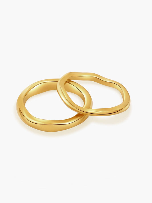 Cynthia Minimal Curve Two Ring Set