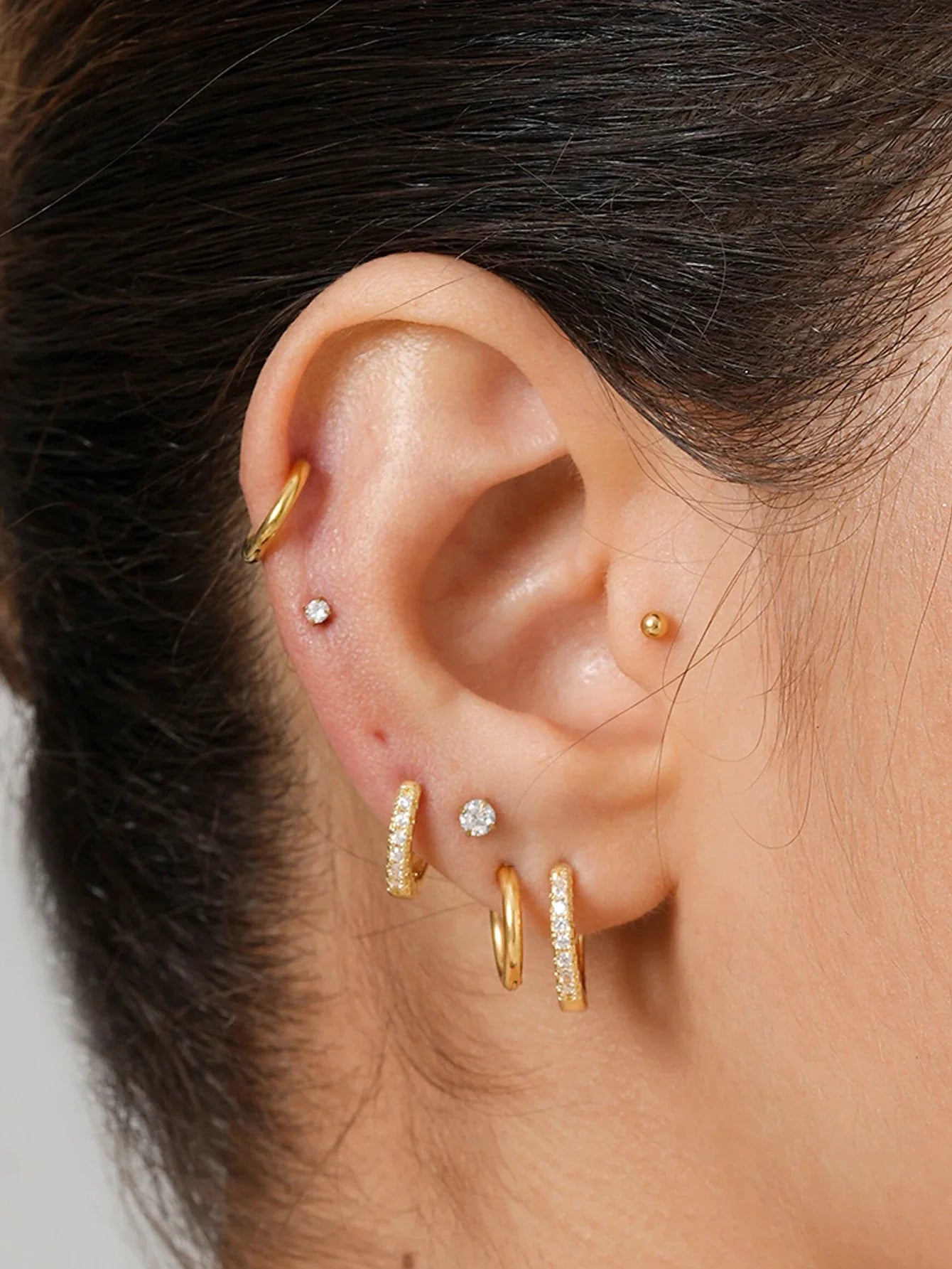 Emma Earring Hoop Set 10pcs