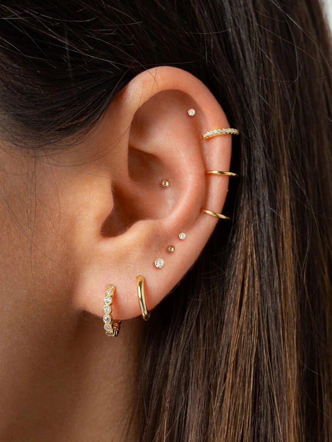 Emma Earring Hoop Set 10pcs
