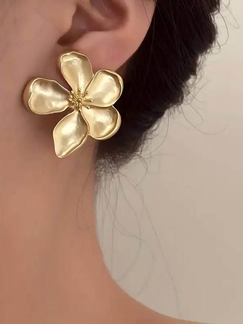 Statement Flower Stud Earrings