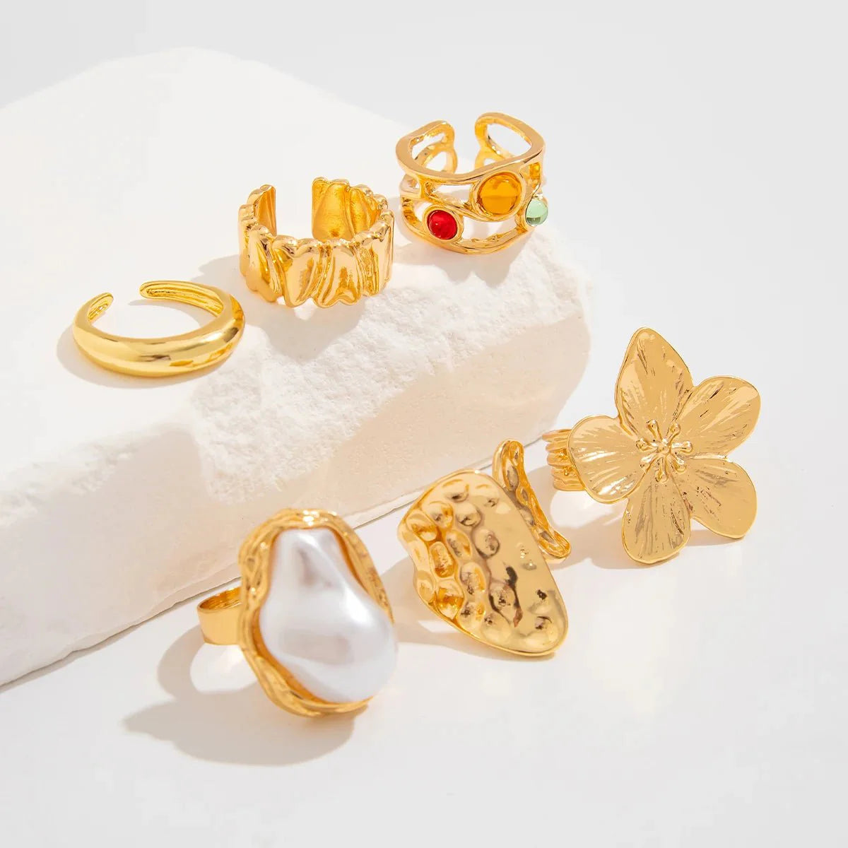 Gwen Adjustable Ring Set 6pcs