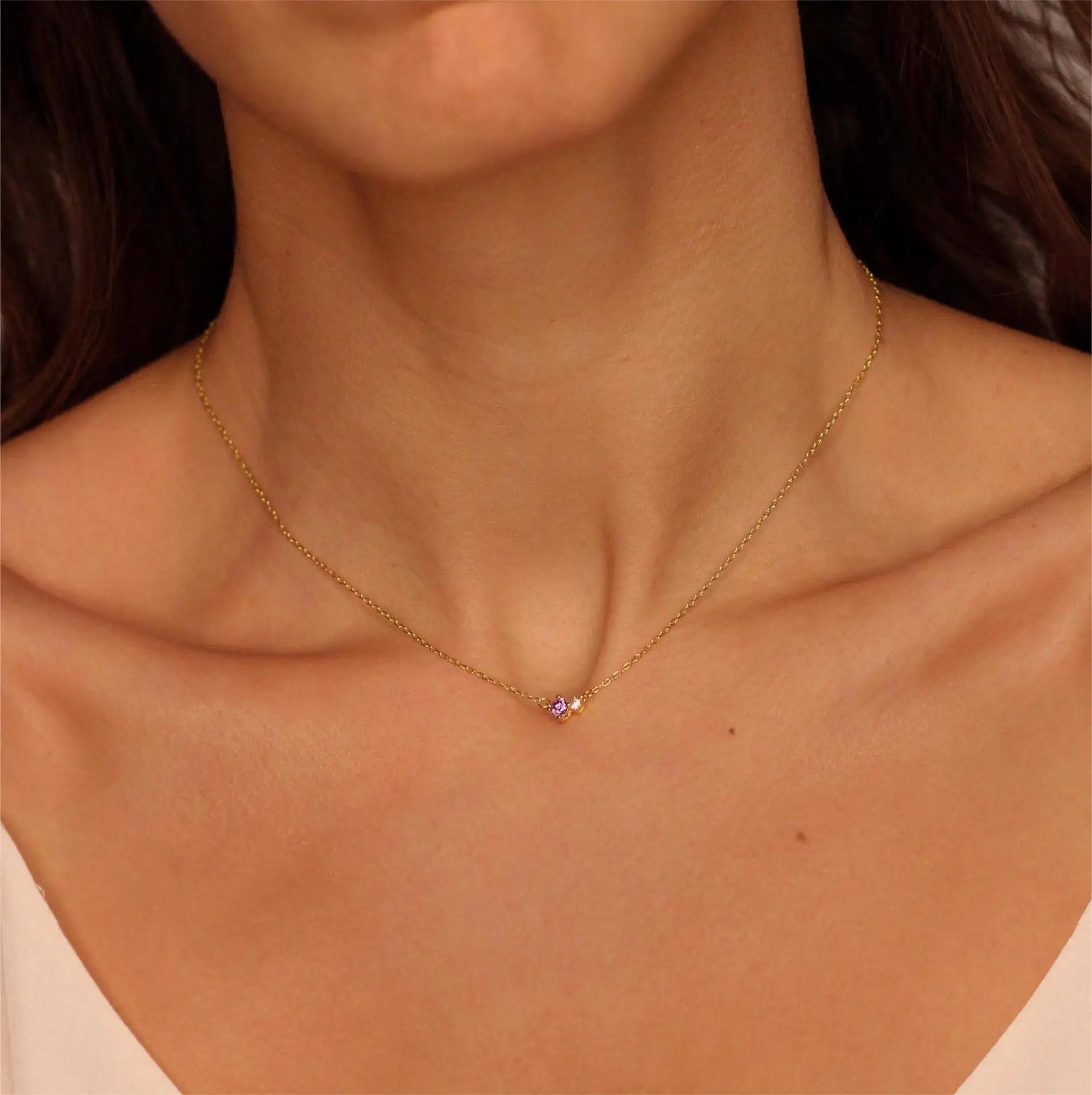 Hayley Birthstone Necklace
