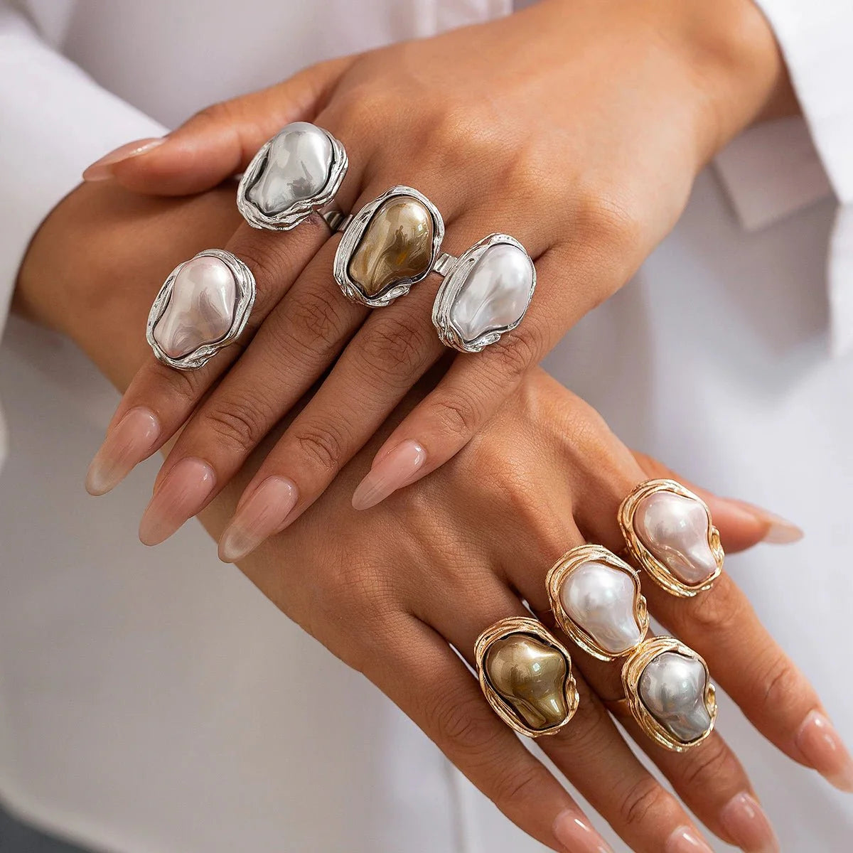 Ivy Adjustable Pearl Ring