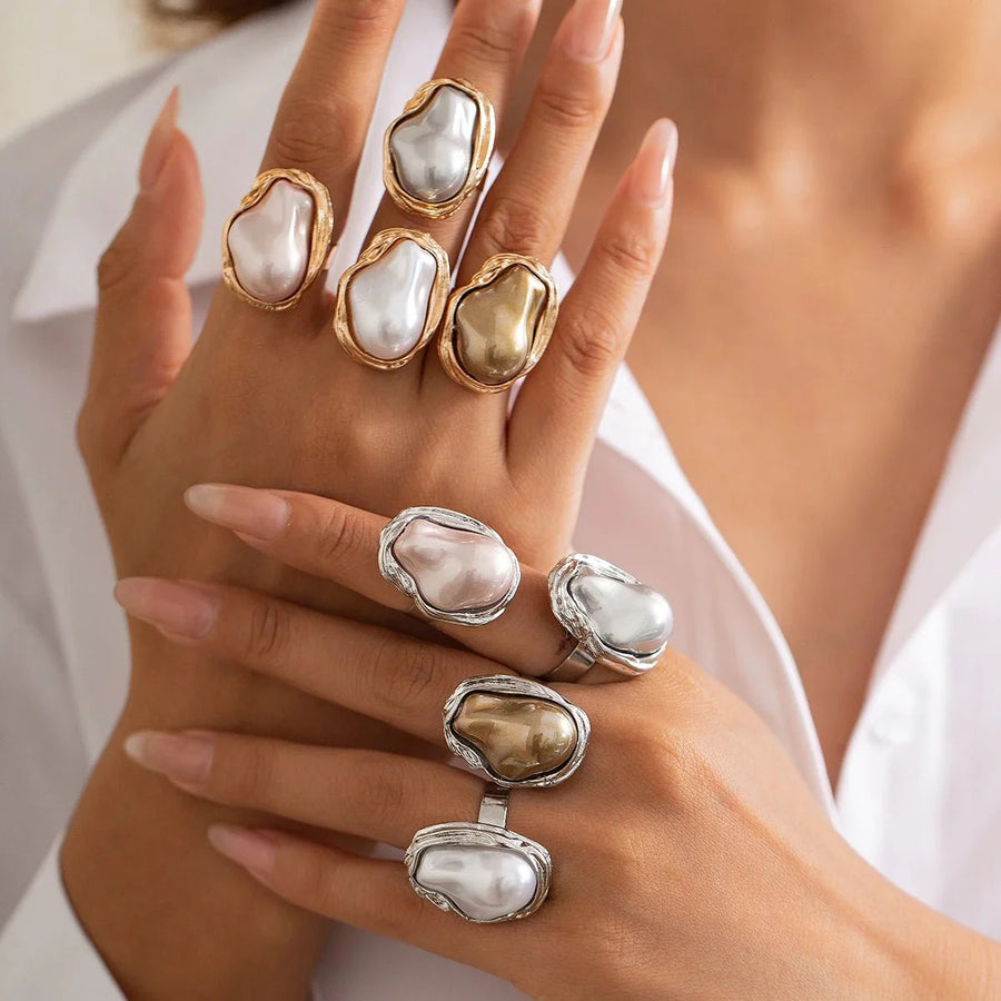 Ivy Adjustable Pearl Ring