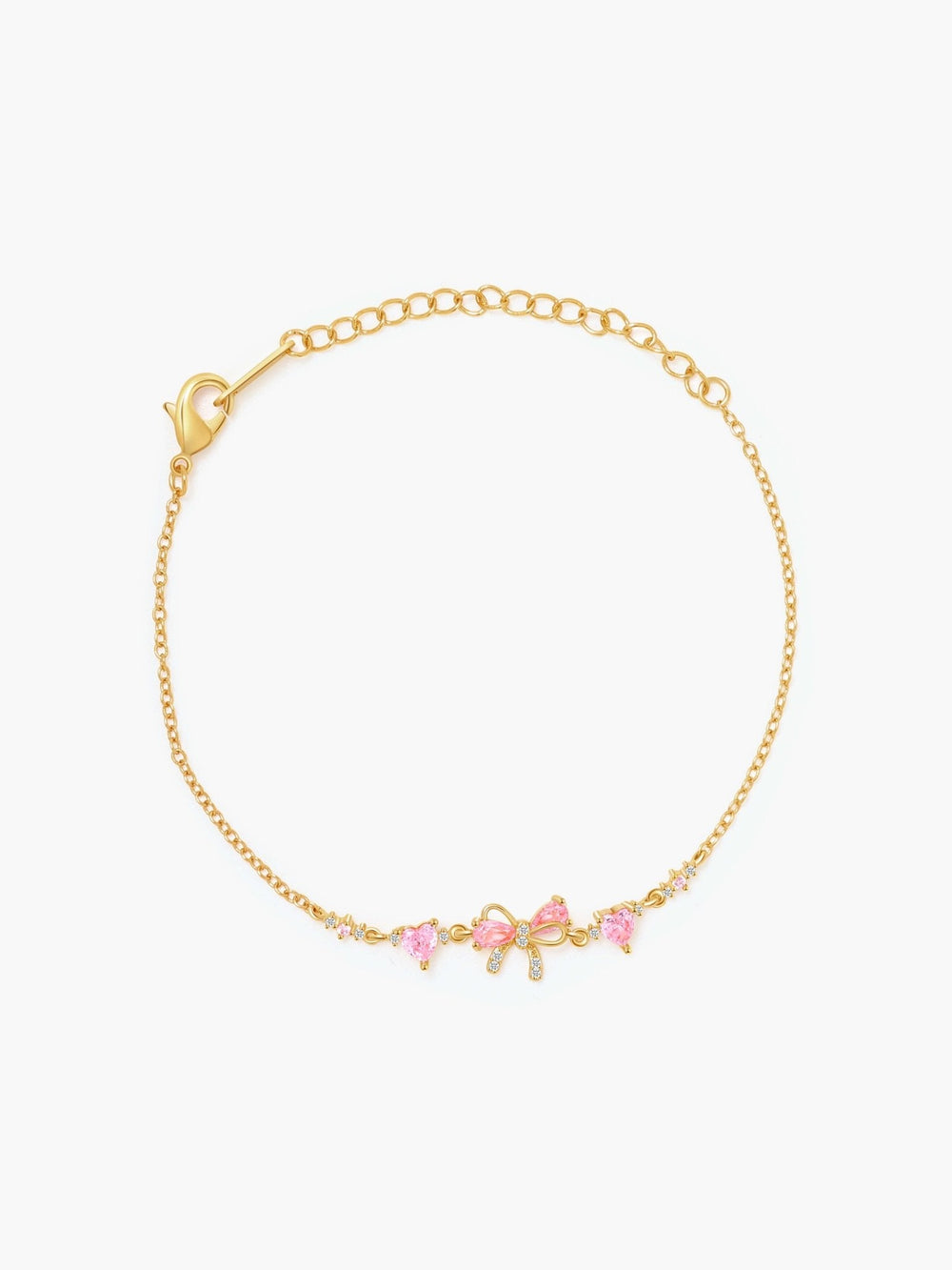 Jasmine Zirconia Bow Detail Chain Bracelet