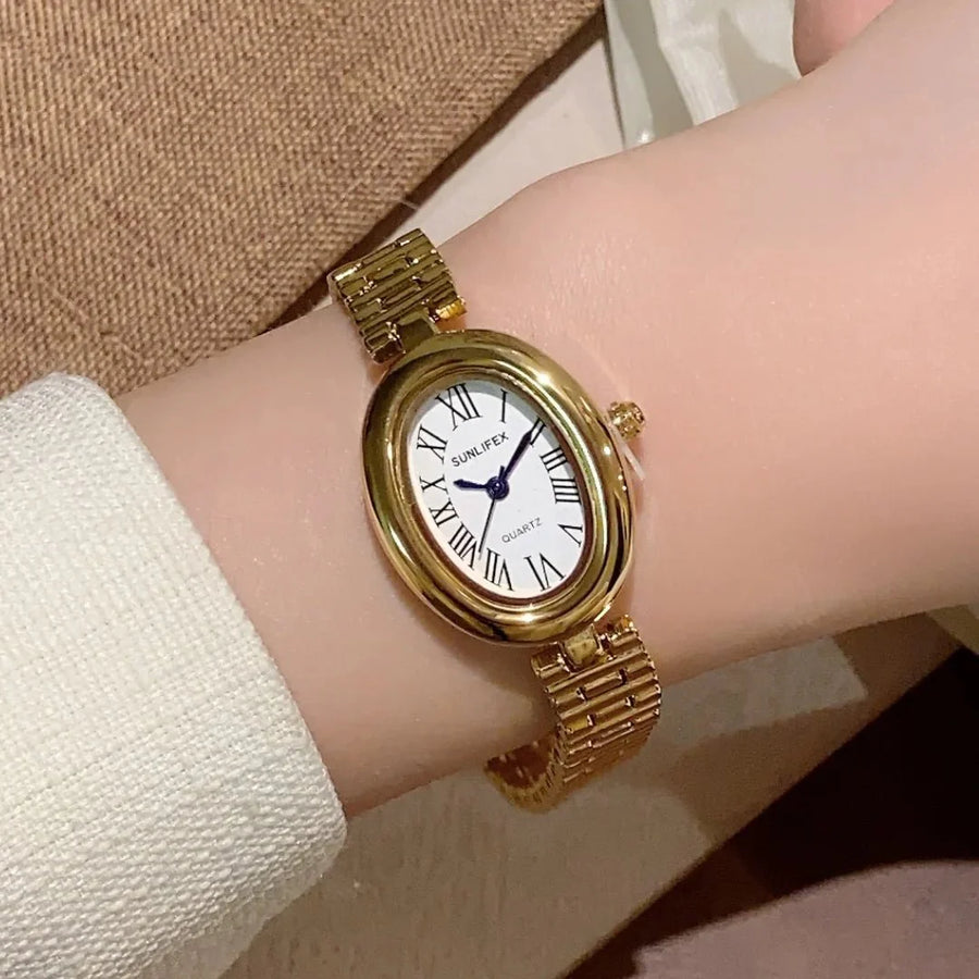 Josephine Oval Watch with Sleek Strap