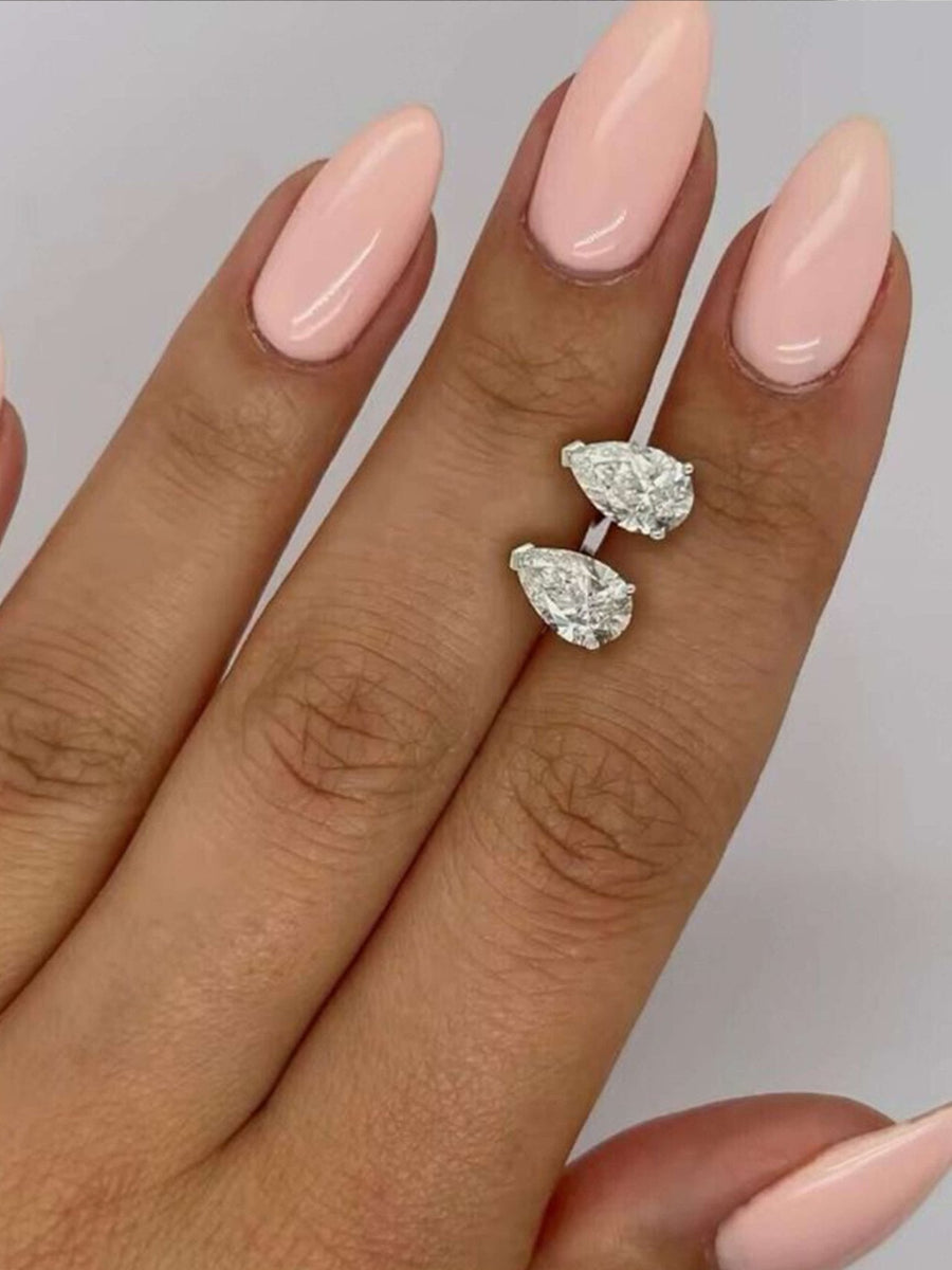 Kath Pear Cut Zirconia Stud Earrings