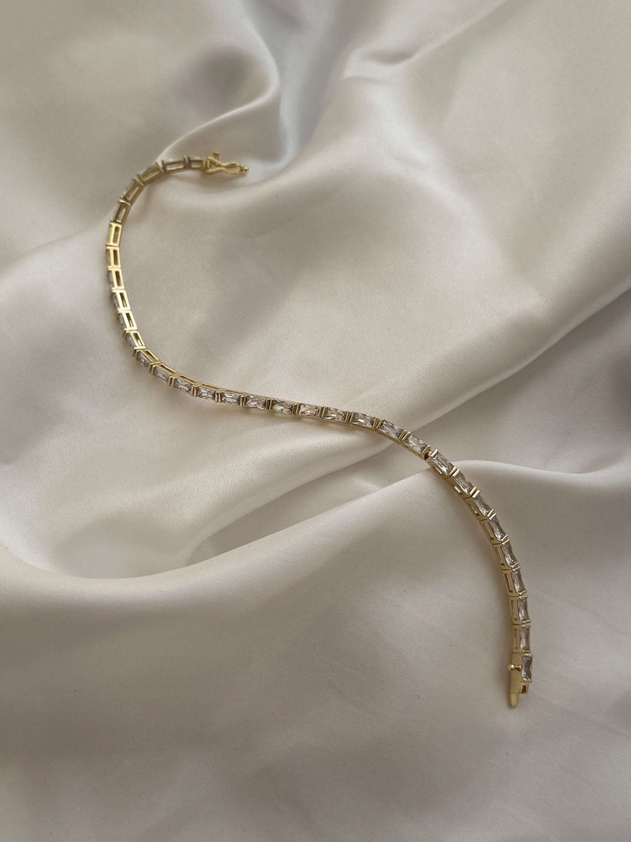 Louisa Baguette Zirconia Tennis Bracelet