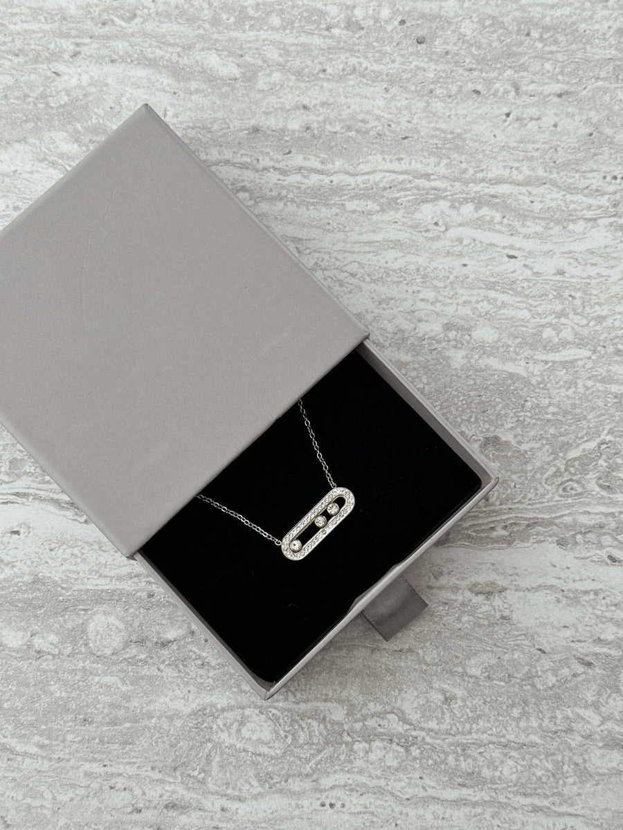 Kathy Triple Zirconia Pendant Necklace