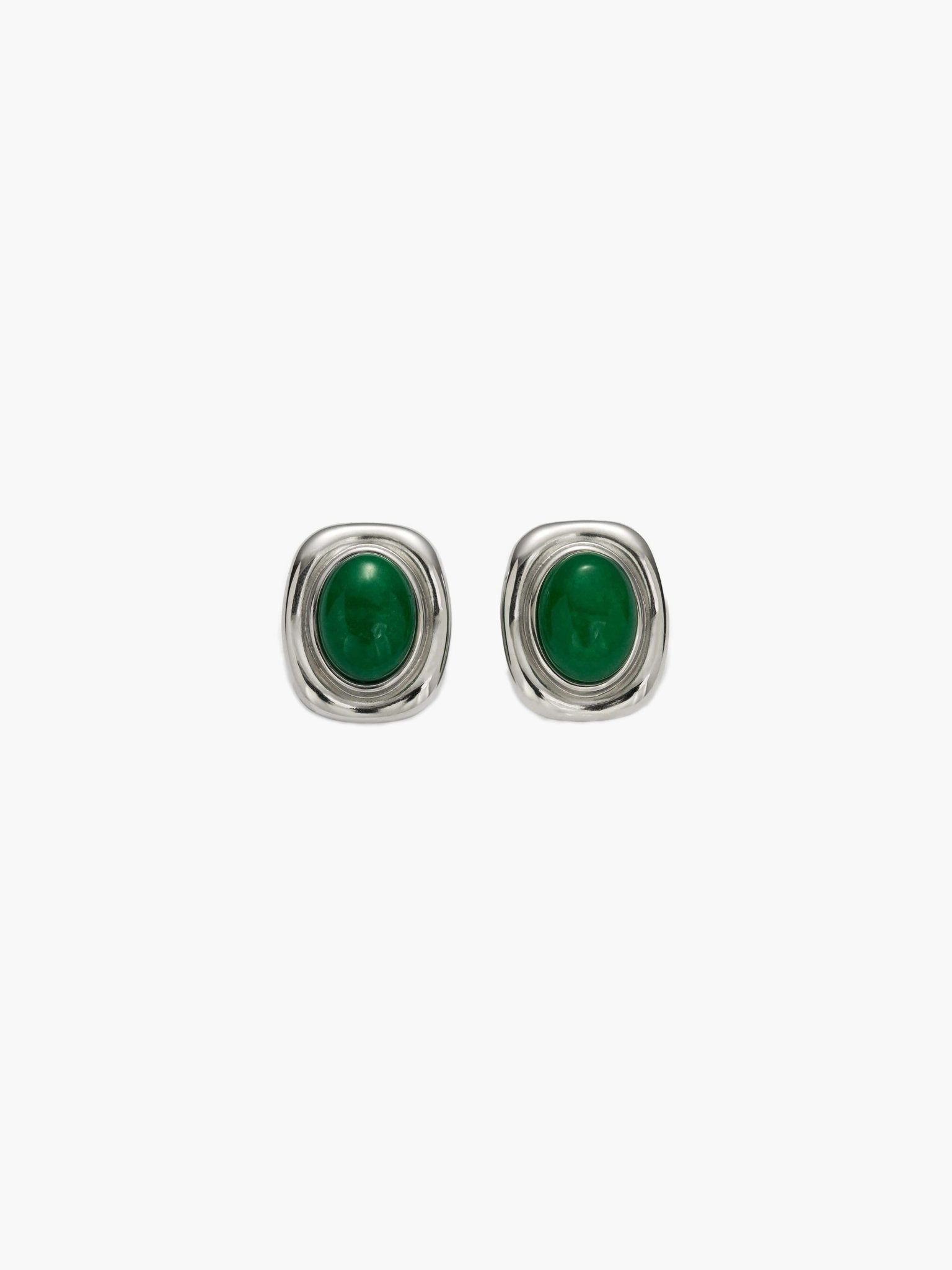 Olivia Oval Natural Stone Earrings