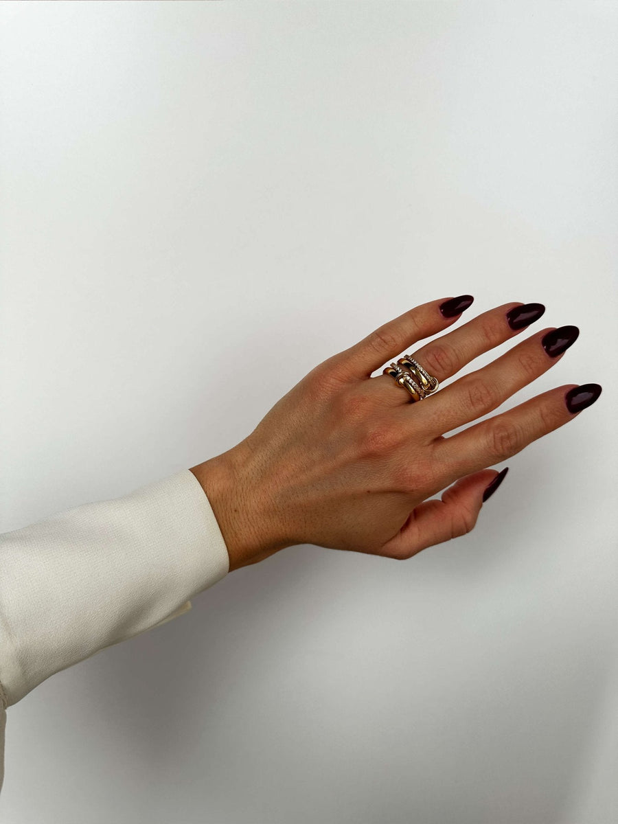 Paloma Sparkling Rhinestone Stacked Ring