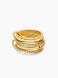 Paloma Sparkling Rhinestone Stacked Ring