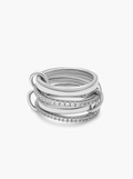 Paloma Sparkling Rhinestone Stacked Ring
