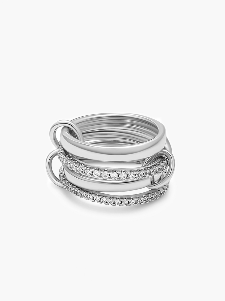 Paloma Sparkling Rhinestone Stacked Ring