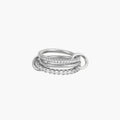 Pamela Sparkling Rhinestone Three Stacked Ring