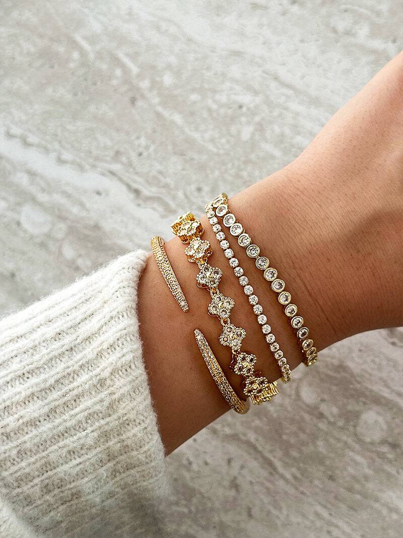 Serenity Gemstone Cuff Bracelet
