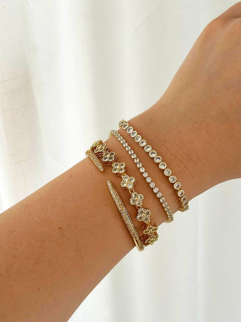 Serenity Gemstone Cuff Bracelet