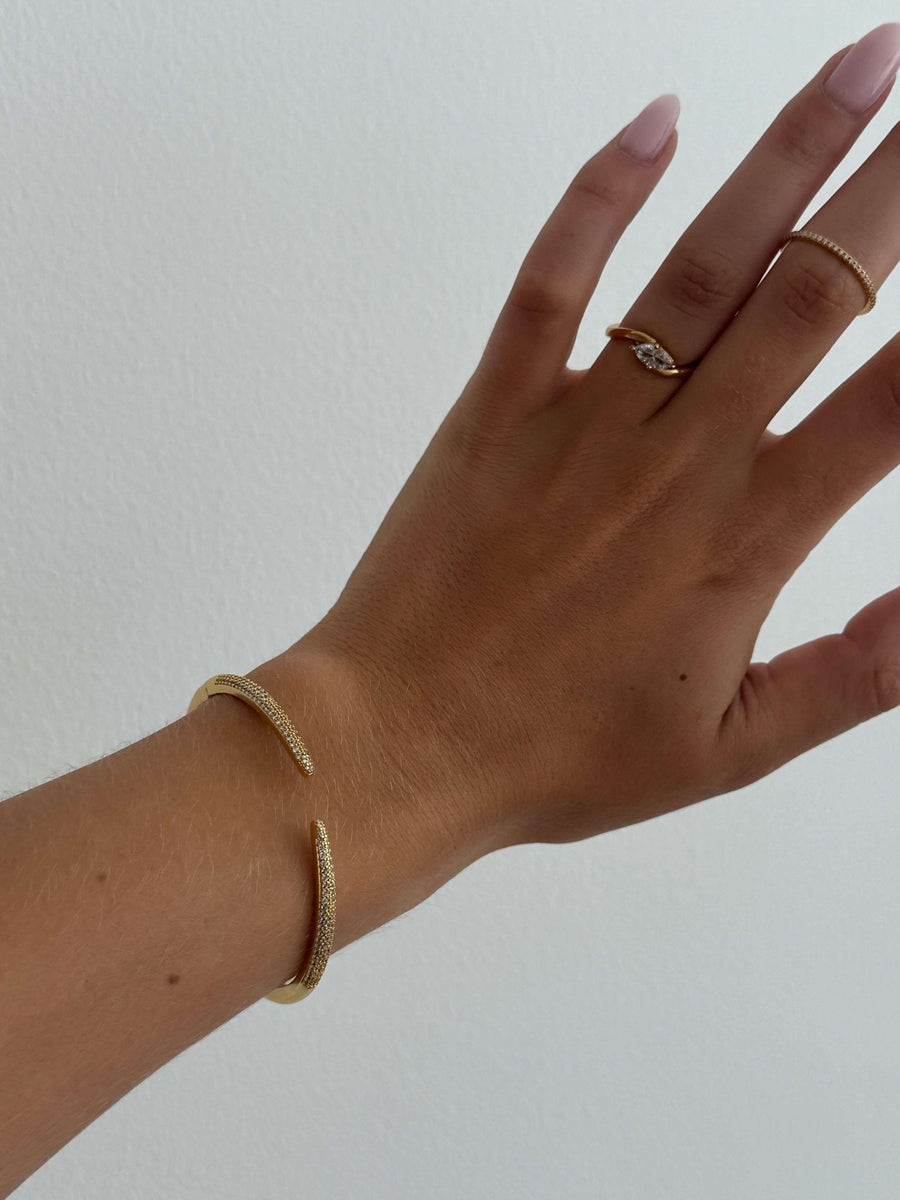 Serenity Gemstone Cuff Bracelet