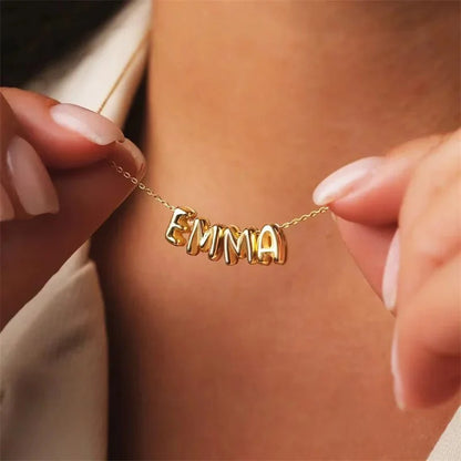 Custom 3D Bubble Name Necklace