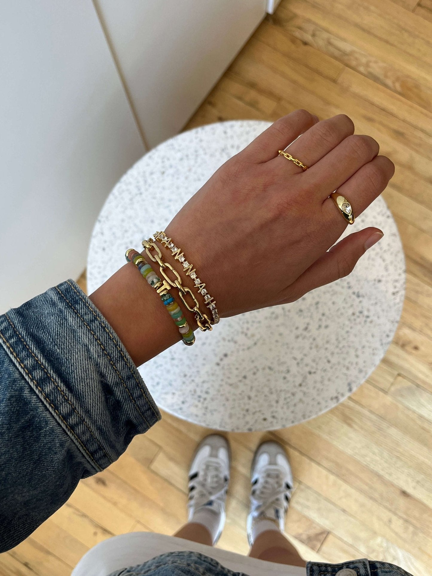 Tennis Bracelet With Letters