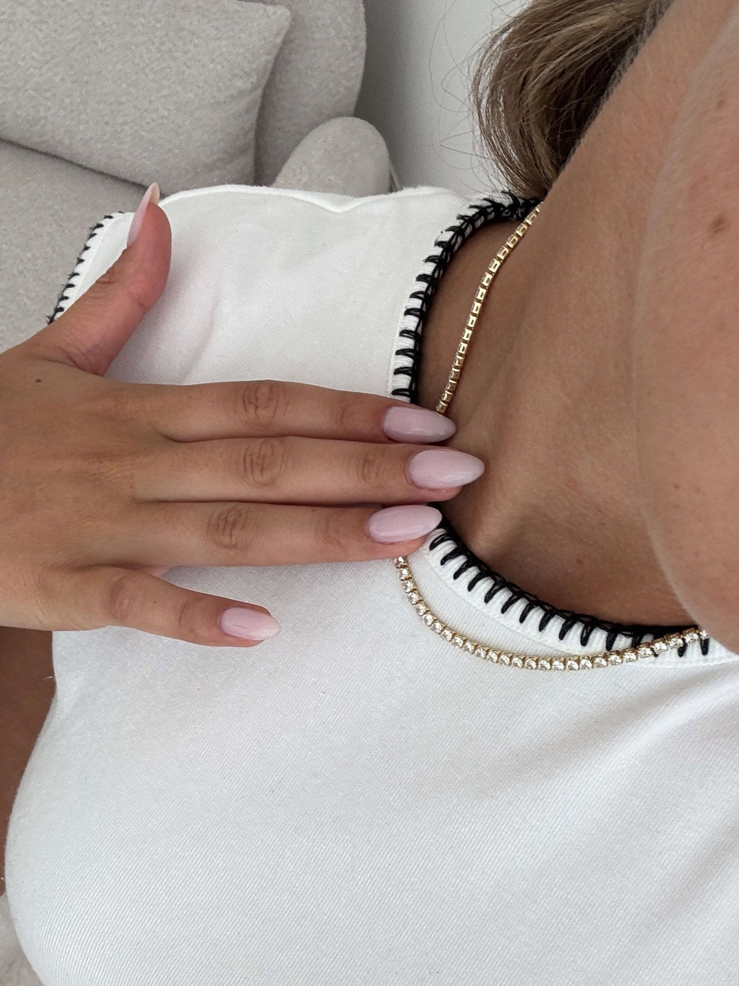 Zeya Zirconia Tennis Choker Necklace