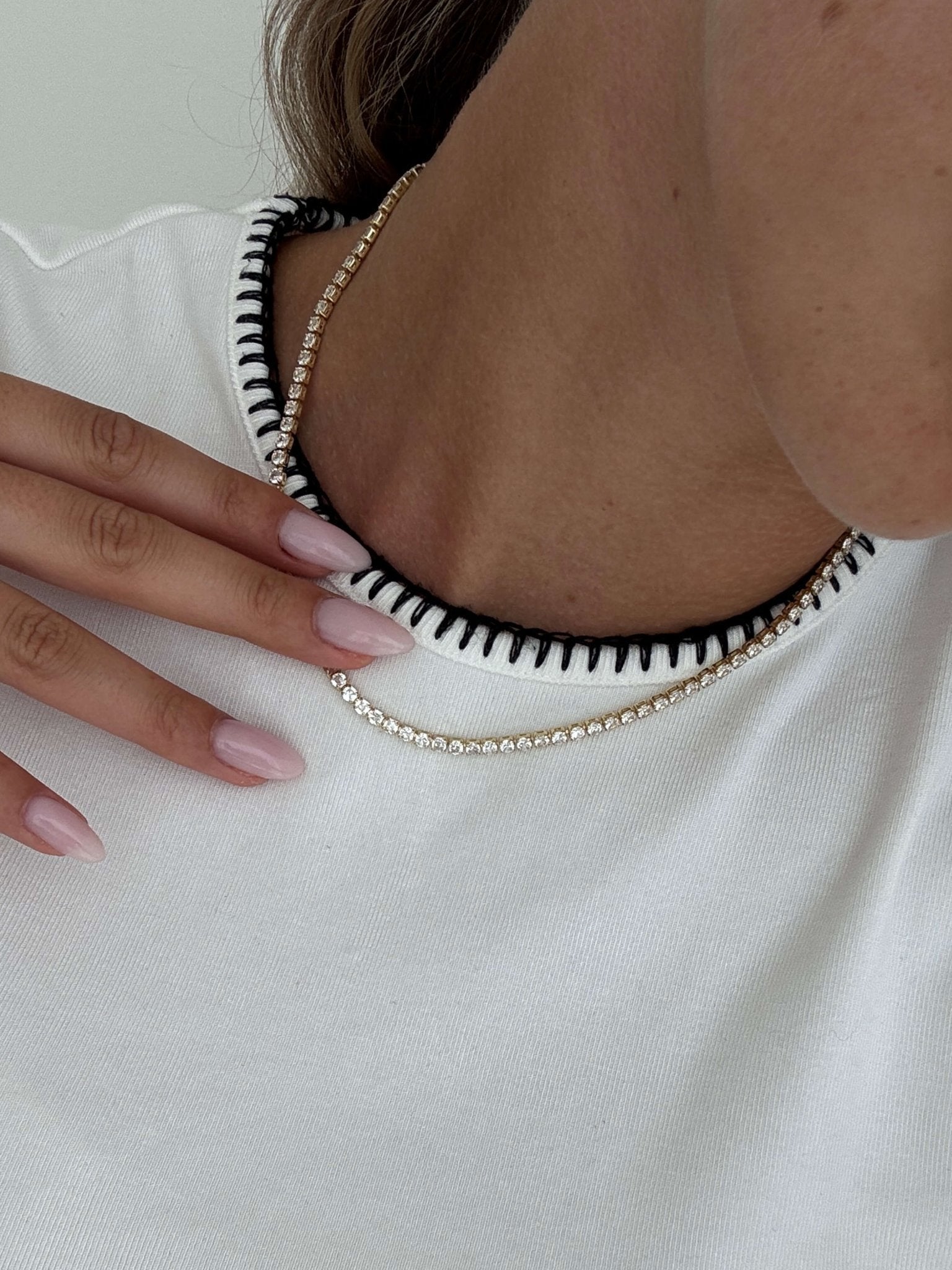 Zeya Zirconia Tennis Choker Necklace