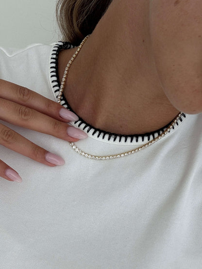Zeya Zirconia Tennis Choker Necklace