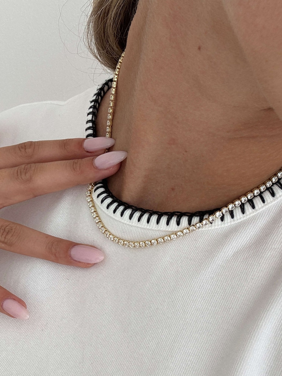 Zeya Zirconia Tennis Choker Necklace