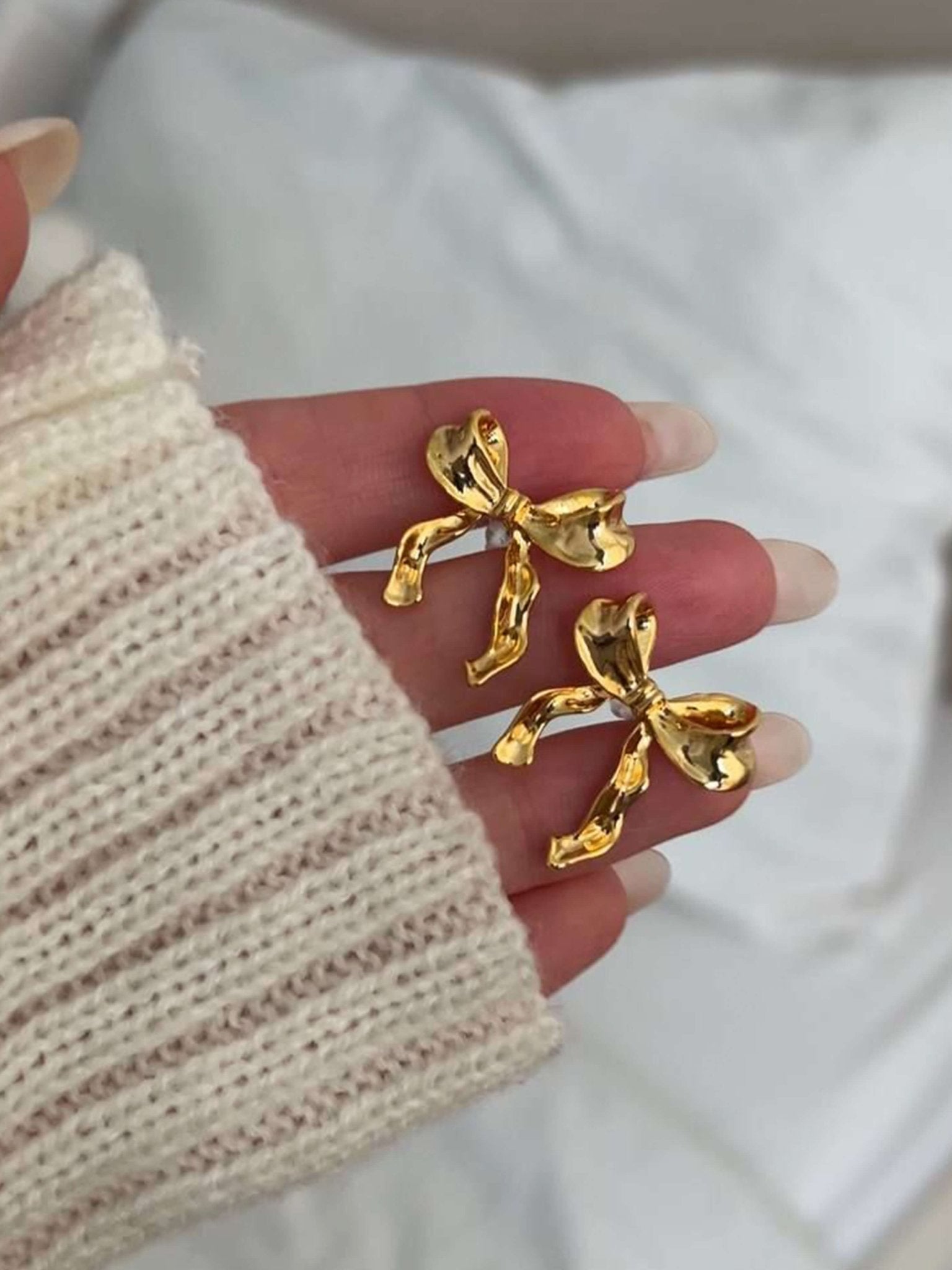 Thalia Bow Stud Earrings