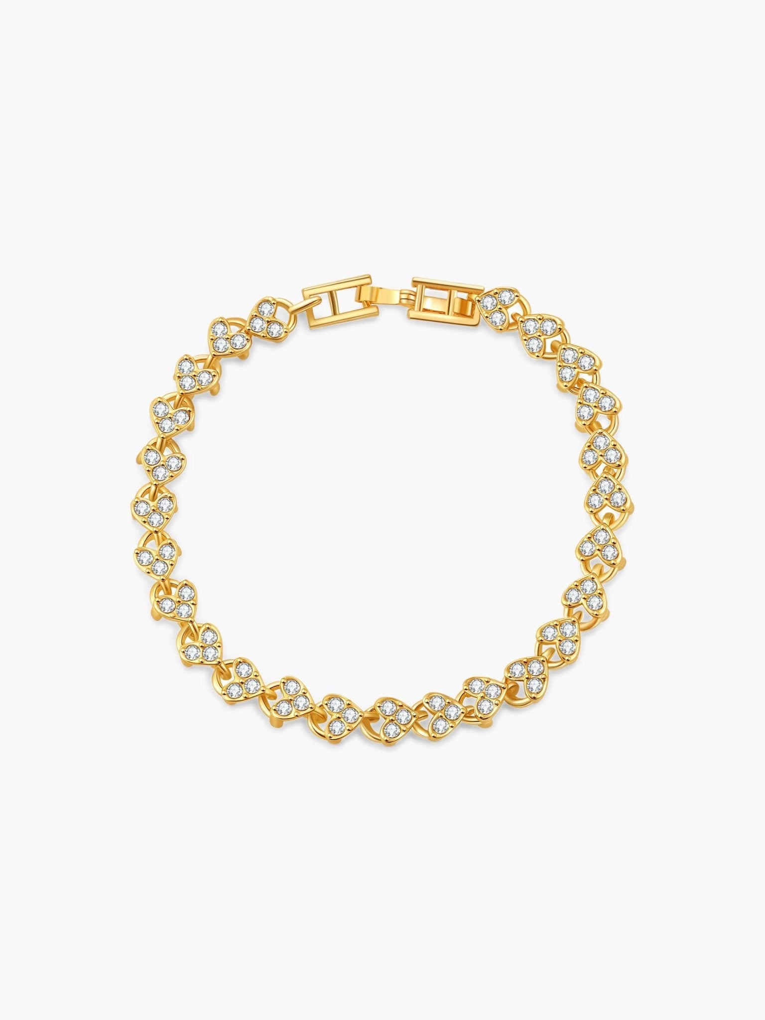 Viona Heart Zirconia Tennis Bracelet