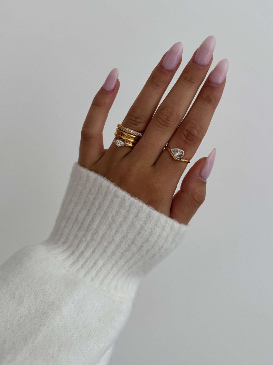 Zarina Pear-Cut Zirconia Band Ring
