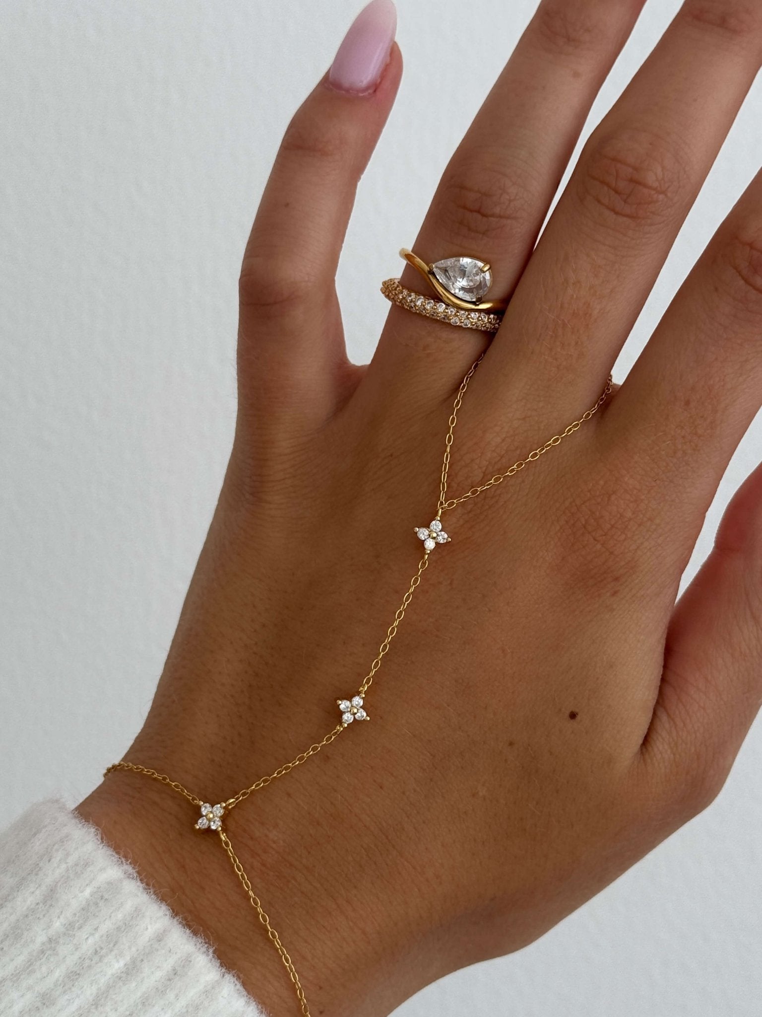 Zarina Pear-Cut Zirconia Band Ring