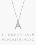 Textured Initial Letter Necklace